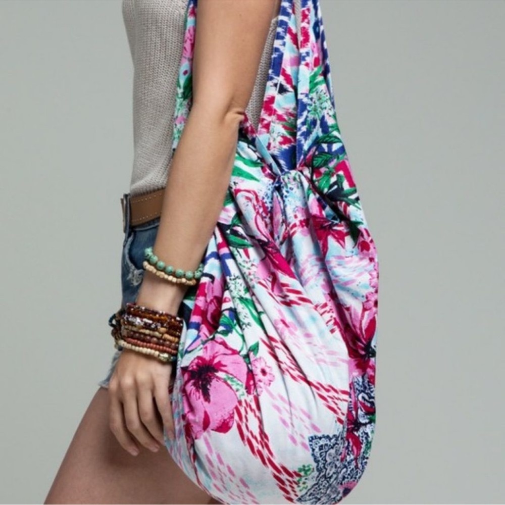 Ruggine Floral Print Bag-Multi Colored Floral Bag